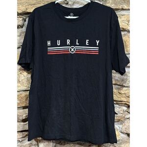 Men’s Black Hurley Short Sleeve Cotton T Shirt Size Extra Large